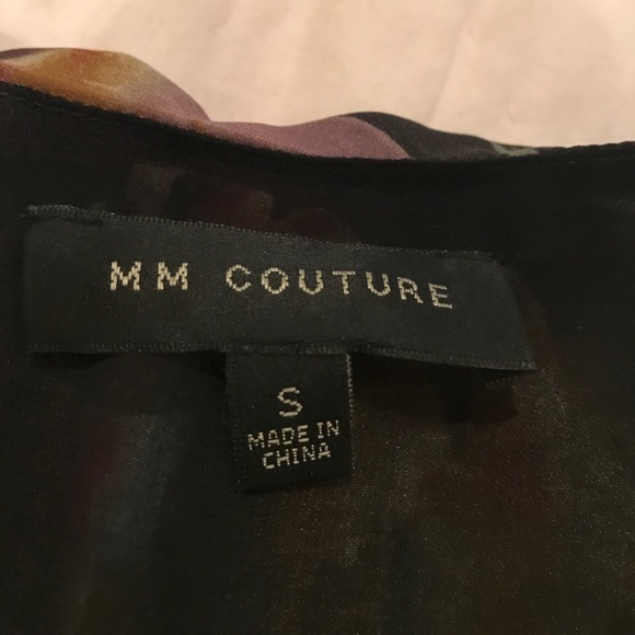 MM Couture Abstract Tulip Blouse with Beading - Picture 3 of 4